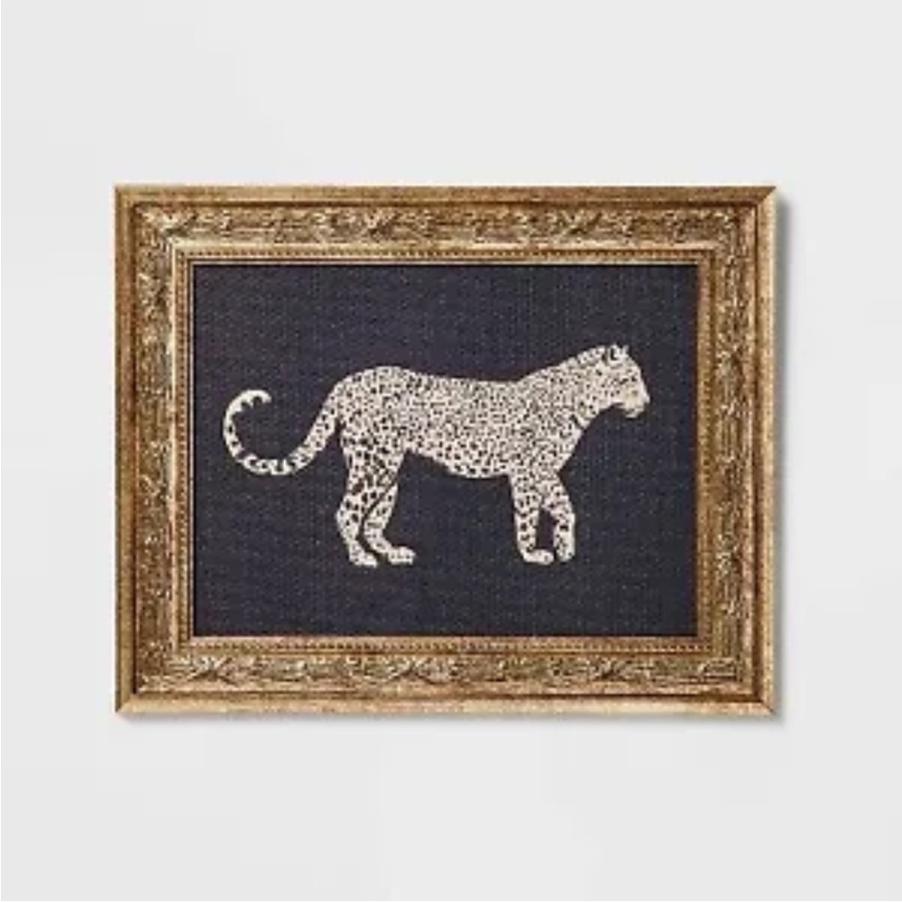 Cheetah Framed Wall Art Canvas - Threshold designed with Studio McGee